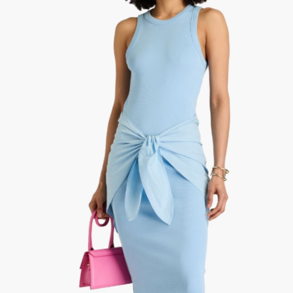 Veronica Beard Odeon Mixed Media Cotton Rib Dress NWT